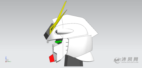 高达头部侧视图