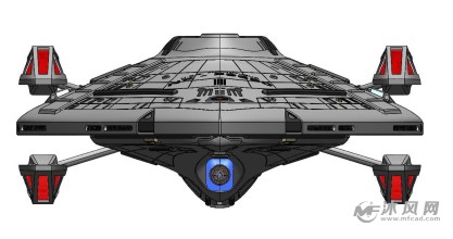 普罗米修斯战斗飞船设计模型前视图