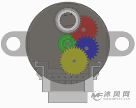 步进电机俯视图