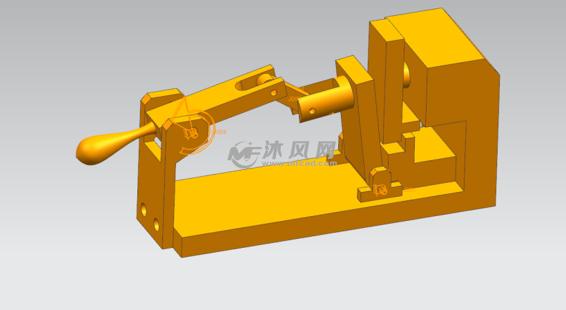 肘杆夹紧机构的运动仿真设计 工装图纸 沐风网
