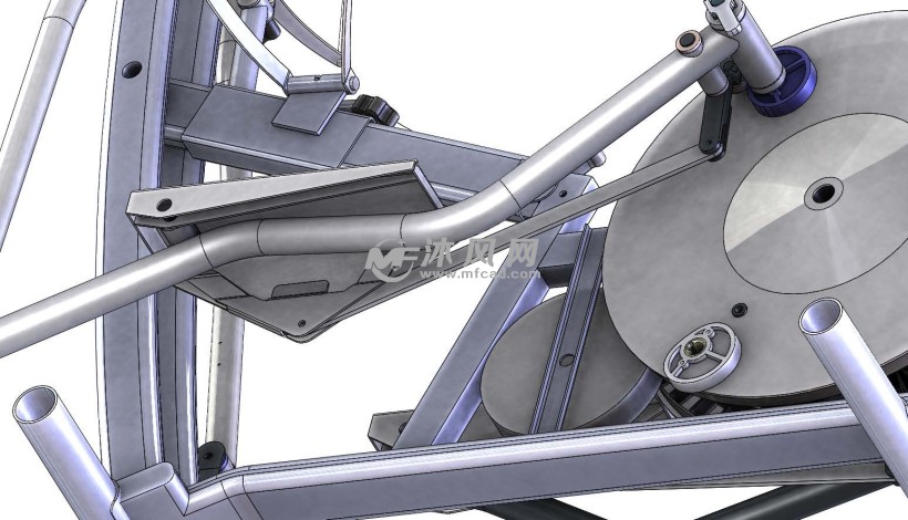 一款健身器材椭圆机的内部机构