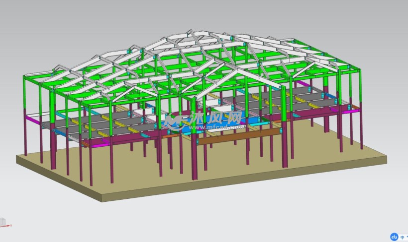 钢结构别墅装配式建筑 - 建筑模型图纸 - 沐风网
