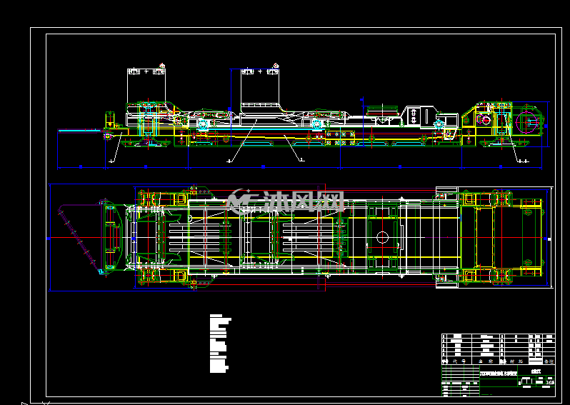 zy2700型b=1200皮带机自移机尾总图 - 输送和提升设备图纸 - 沐风网