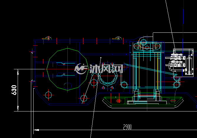 zy2700型b1000皮带机自移机尾图