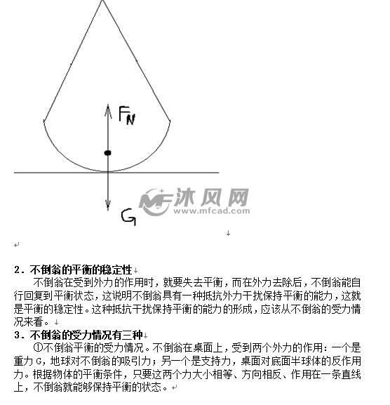 人体不倒翁原理图图片