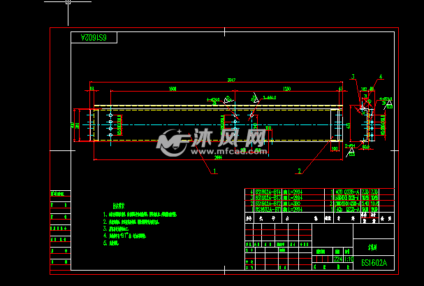 6s1602a右轨道设计图 - 小五金模型图纸 - 沐风网