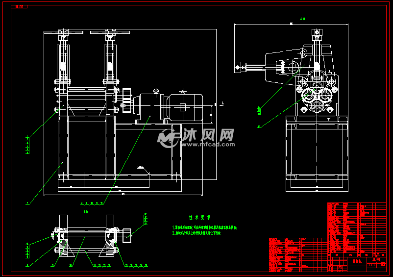 jbj三辊卷板机总成图