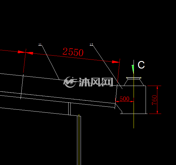 xz630空气输送斜槽总图图纸下载_输送和提升设备图纸 - 沐风网