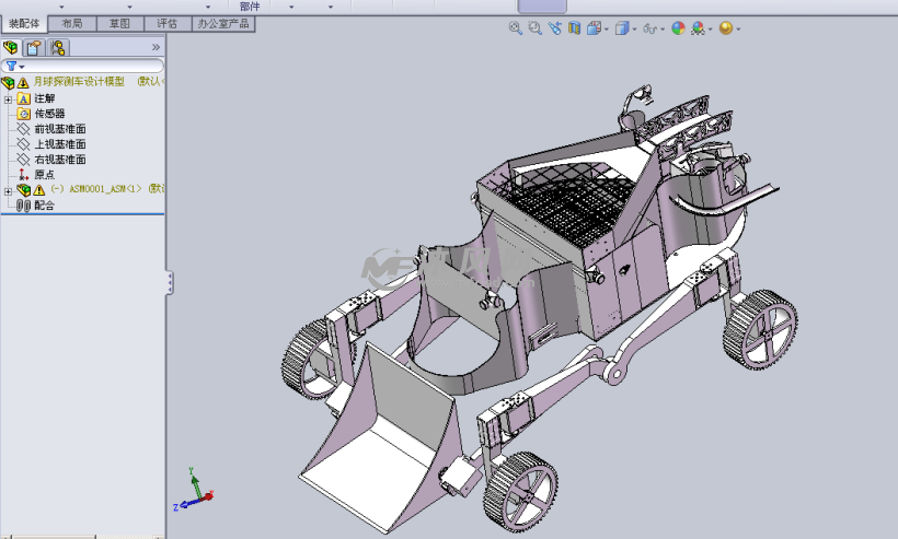 月球探测车模型图 - 航空航天图纸 - 沐风网