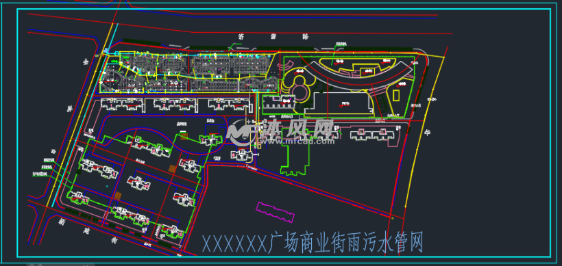 广场商业街雨水管网设计图纸