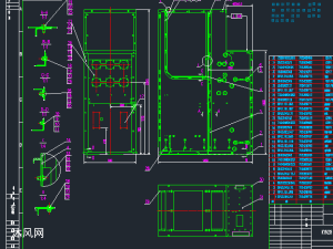 0系列柜体结构cad图纸