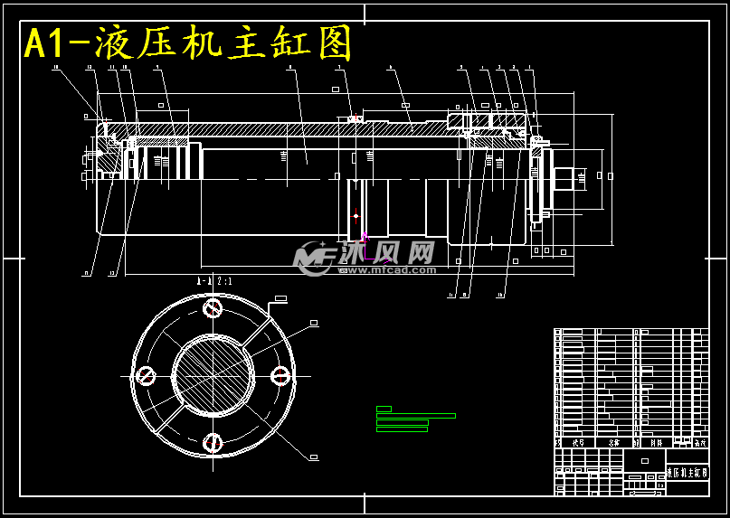 三梁四柱式液压机设计