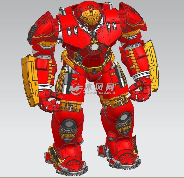复仇者联盟反浩克装甲模型侧视图