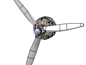 kj66蜗轮机螺旋桨模型