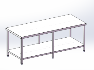 不锈钢双层工作台