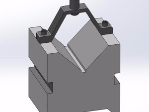 螺旋v型夹紧台 - solidworks小五金模型下载 - 沐风图纸