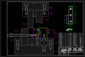 合页卷边冲压模具