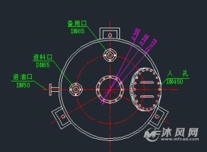 电加热反应釜俯视图