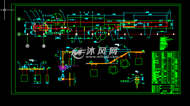 塗裝輸送設備懸鏈輸送機設計圖部件材料上下件示意設備平面佈置技術