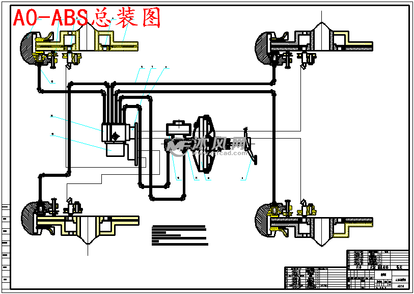 ABS汽车防抱死制动系统设计图