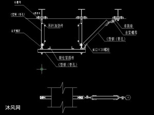抗震支架cad大样图