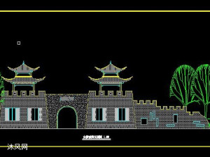 古城墙子母阙城楼结构图