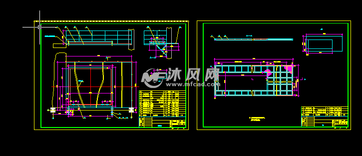 涂装车间输送设备积放链检修平台图 - 机床附件图纸 - 沐风网