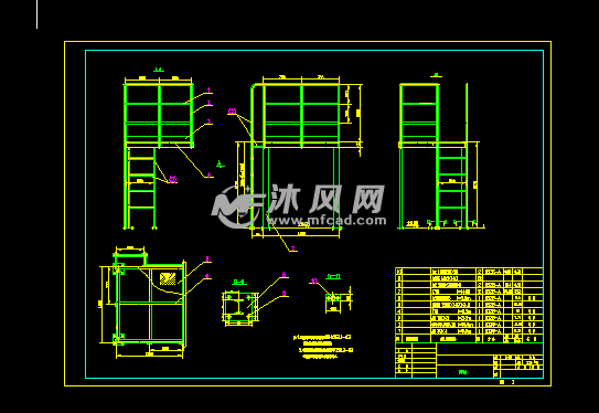 喷漆设备动静压室检修平台设计图