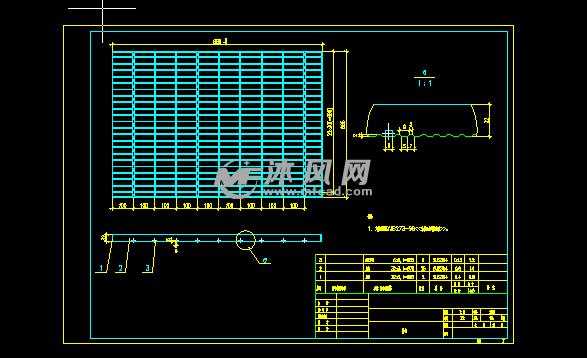 涂装设备格栅设计图