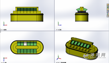 糖果展示柜设计模型三视图