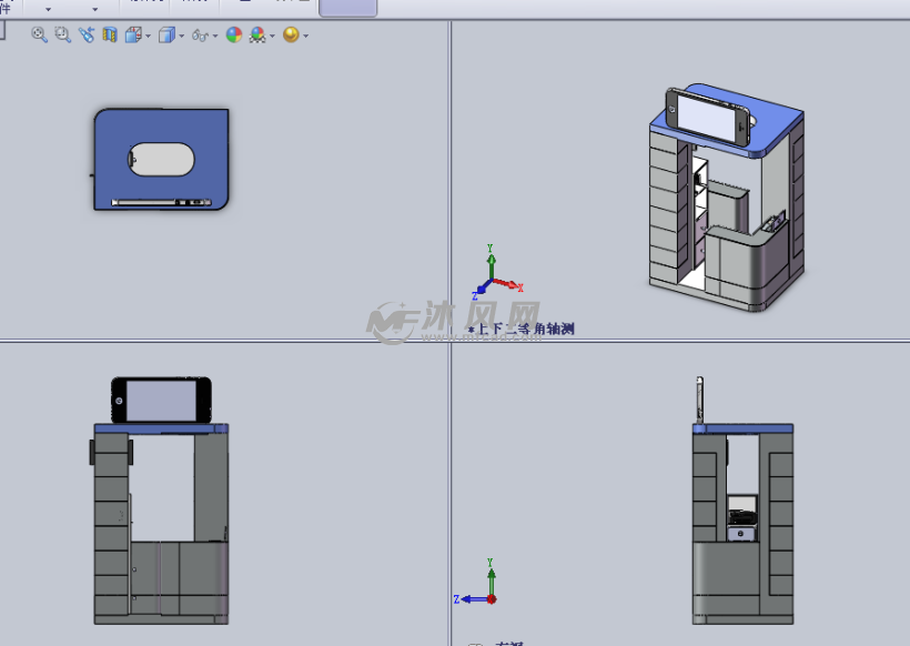 销售展柜(个人)设计模型三视图