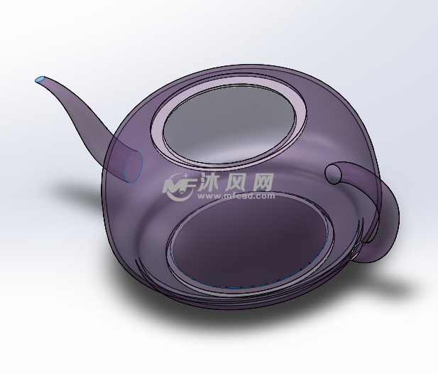 茶壶模型茶壶俯视图茶壶渲染图