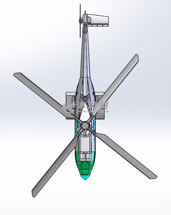 舰载直升机俯视图