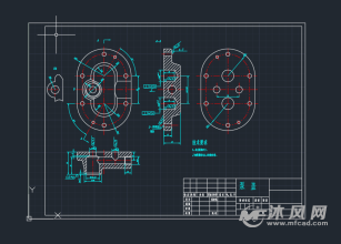 齿轮油泵装配图图纸