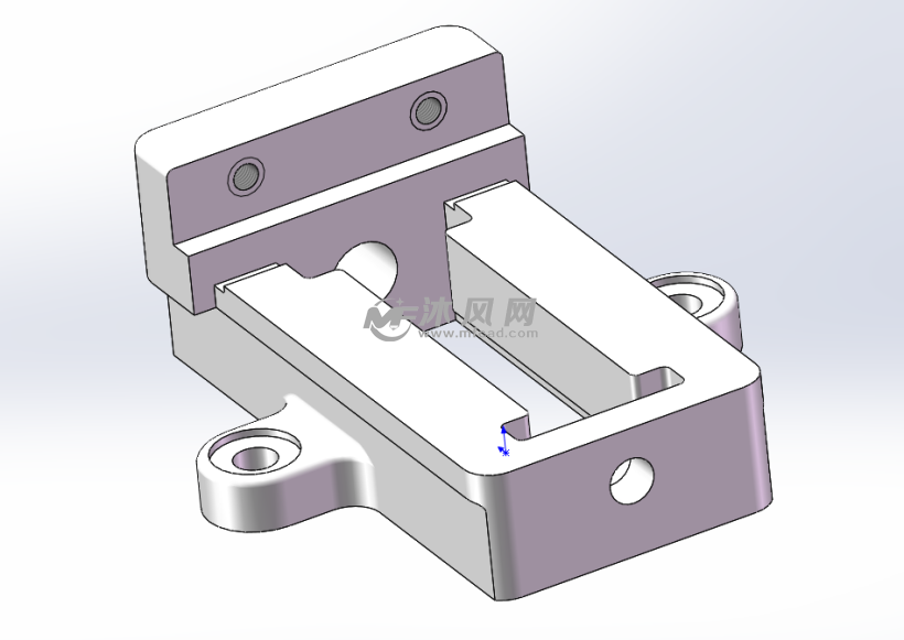 台口钳的固定钳身建模
