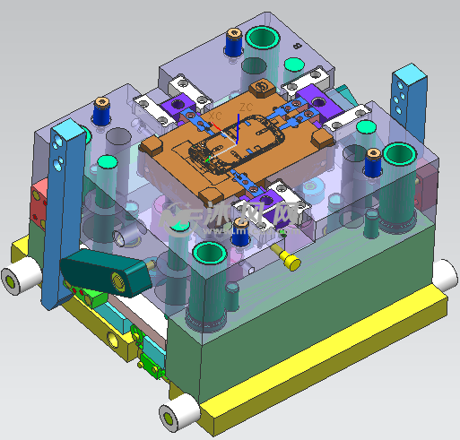 手机盖模具3d图纸