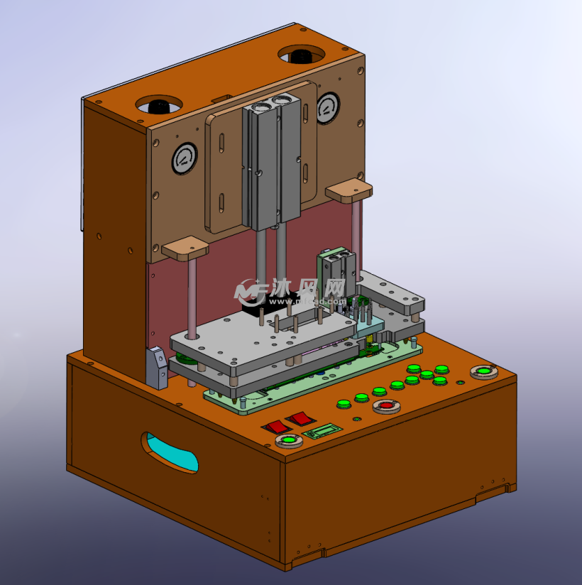 半自动测试治具模型