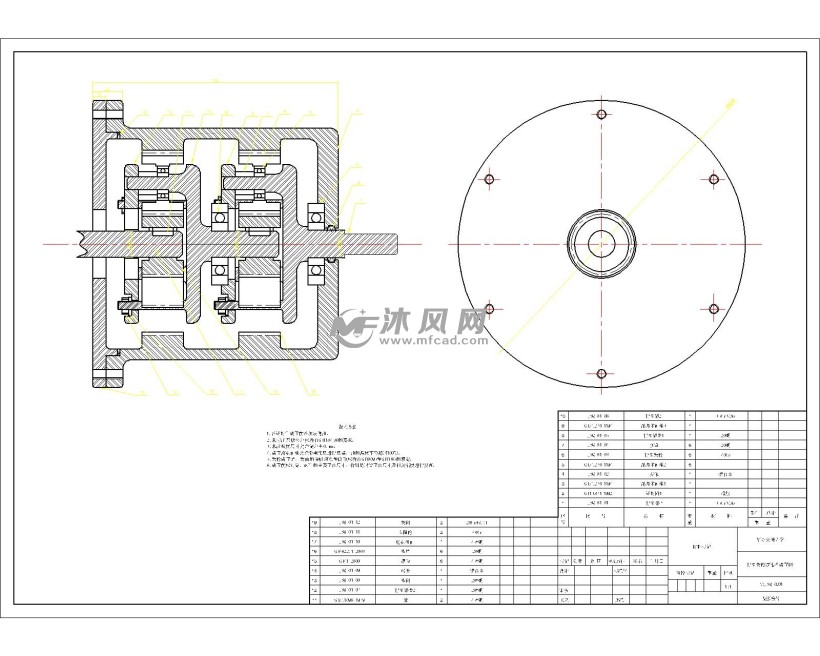 行星齿轮减速器总装图-model