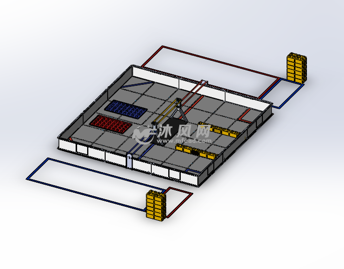 局部图图纸描述采石场(基地)设计模型:矿床的开采可能是地下作业或