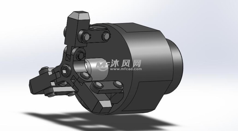 xjq-3-25三点夹紧器模型图 工装图纸 沐风网