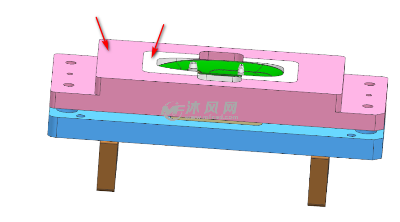 底部视图&垫脚治具 导向杆&直线轴承治具 产品仿形定位块治具 组装图