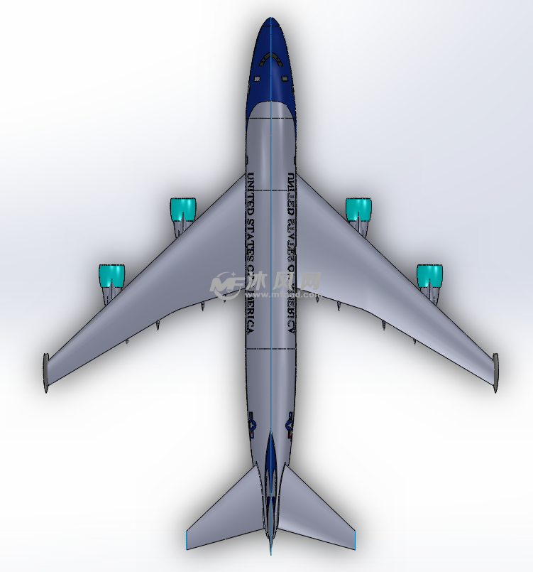空军一号飞机俯视图