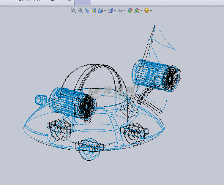 太空飞船设计模型图 - 未来科技图纸 - 沐风网