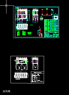lpf32-6气箱脉冲袋除尘器 - autocad化工环保设备图纸下载 - 沐风图纸