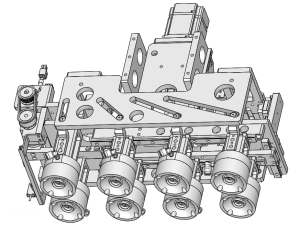 吸盘等距变距机构