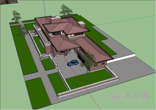 罗比住宅的三维-建筑模型图纸-沐风网