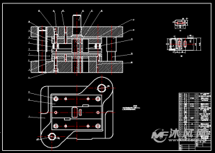 卡板冲压级进模设计-冲压模具图纸-沐风网