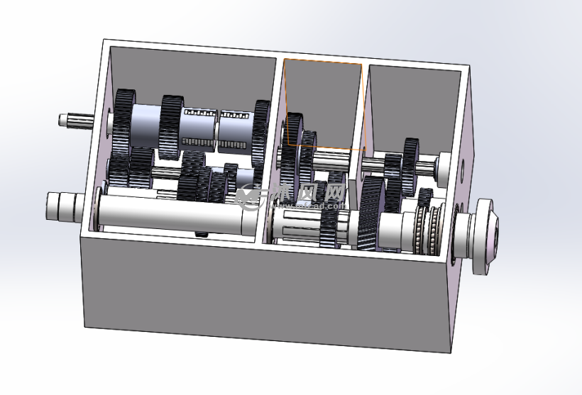 ca6140车床主轴箱模型图