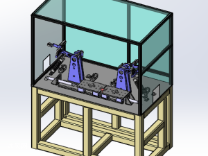 气动杠杆旋转压紧机构