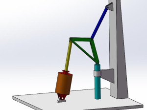 带有杠杆传动的摆缸式导杆机构可仿真